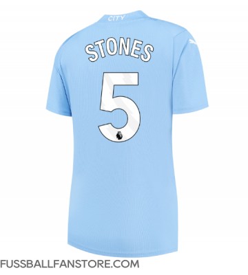 Manchester City John Stones #5 Replik Heimtrikot Damen 2023-24 Kurzarm